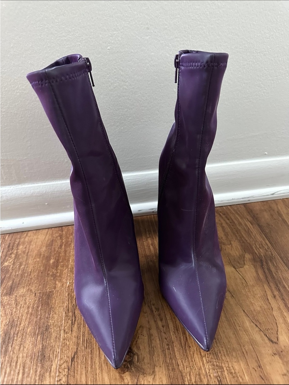 Steve Madden Purple Pointed Toe Stretch Booties